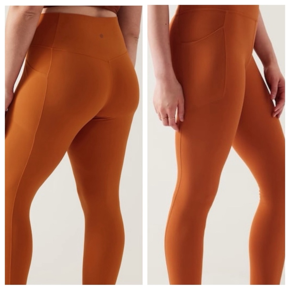 Athleta Salutation Stash Pocket II Orange legging tight size 2Xl
